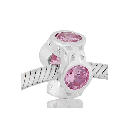 ABALORIO 4 PIEDRAS ROSA PAP539a