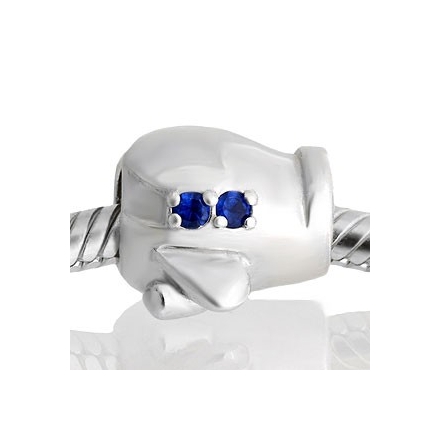 ABALORIOS AVION CON PIEDRAS AZULES PAP576