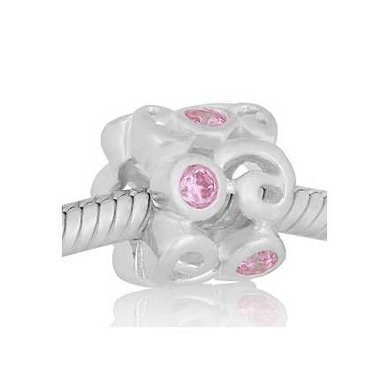 ABALORIO PIEDRAS ROSA PAP258b