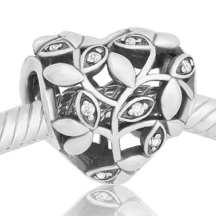 Abalorio corazon de ramas