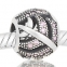 ABALORIO cubo con zirconitas rojas
