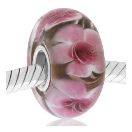 crisal de murano rosa y marron