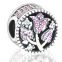 Abalorio rosa con piedras