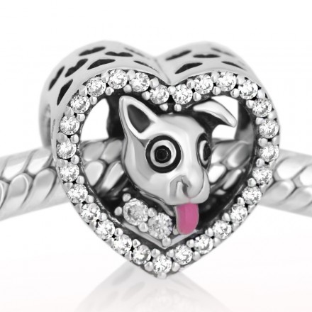 Abalorio con piedras rosa