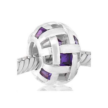 ABALORIOS REDONDO CON PIEDRAS MORADAS PAP112