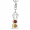 COLGANTE PARA PULSERA CHARM CONEJITO CON AMBAR CH63