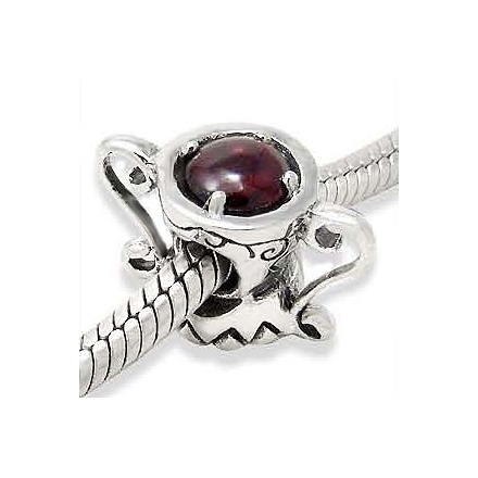 ABALORIOS TAZA PIEDRA NATURAL ROJA PAP386